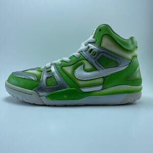 NIKE AIR "Digs" White /Silver/Green Spray Paint Shoes Womens Size 7.5